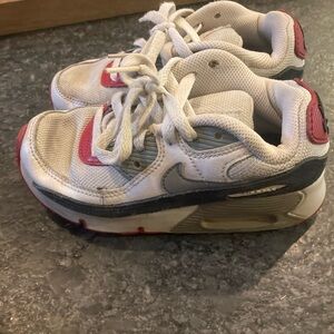 Nike Kids White and Red Sneakers